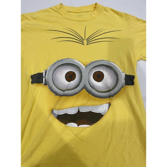 Men's Despicable Me Minions Phil Big Face Open Mouth Graphic Tee Banana Small - Picture 2 of 7